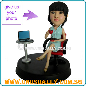 Custom 3D Pretty Women Executive At Office Figurine